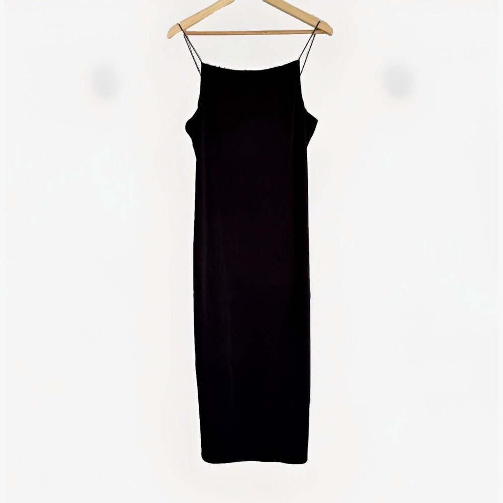 Revamped Black Maxi Slip Dress Women’s XL Chic Whimsigoth Punk Clubwear Grunge